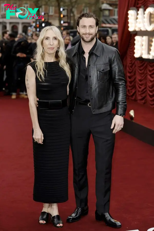 Sam Taylor-Johnson and Aaron Taylor-Johnson attend the world premiere of "Back To Black" at the Odeon Luxe Leicester Square in London.