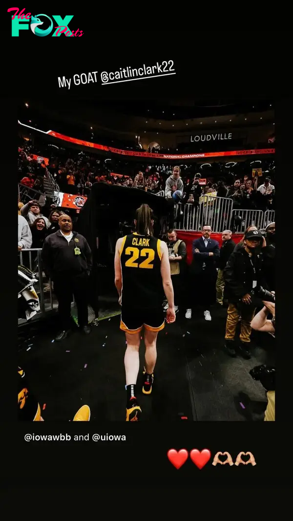 Caitlin Clark after her NCAA Championship game loss. 