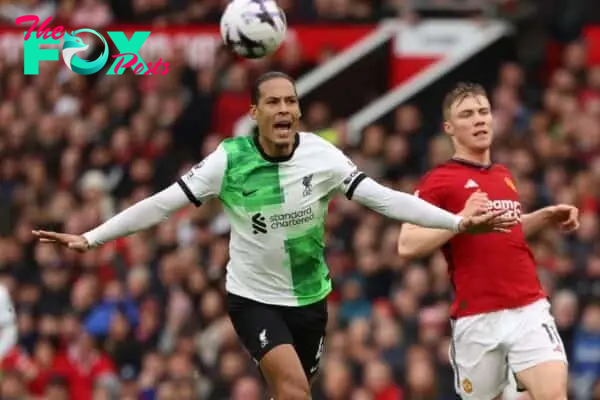 MANCHESTER, ENGLAND - Sunday, April 7, 2024: Liverpool's Virgil van Dijk during the FA Premier League match between Manchester United FC and Liverpool FC at Old Trafford. (Photo by David Rawcliffe/Propaganda)