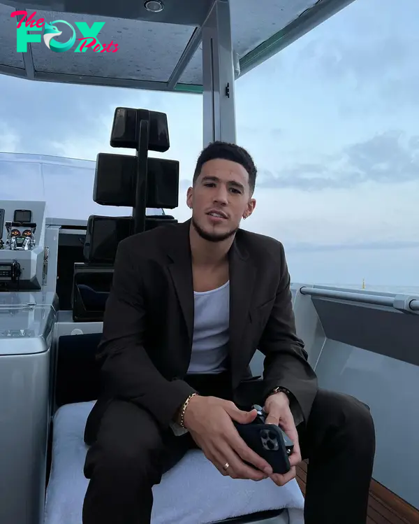Devin Booker on a yacht.