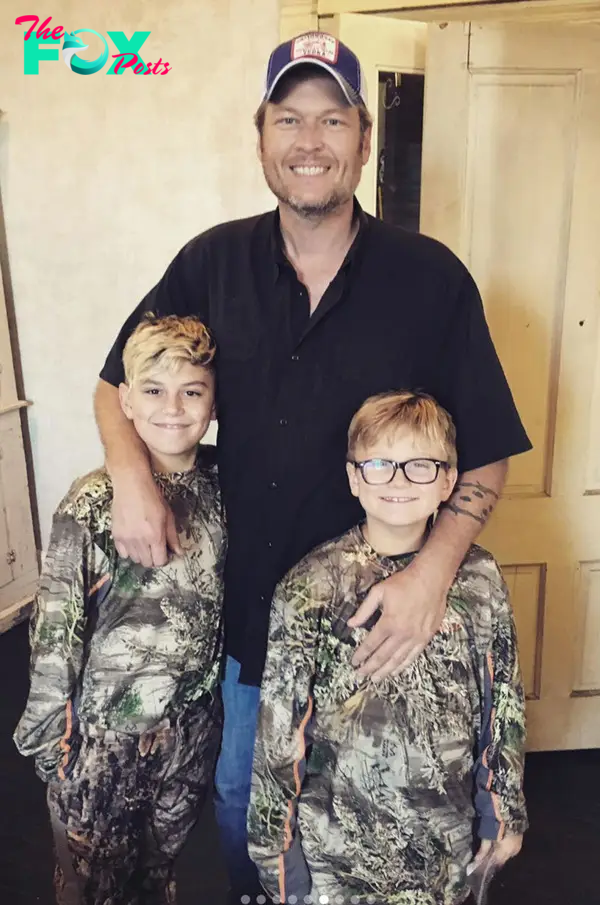 Blake Shelton with Gwen Stefani's sons