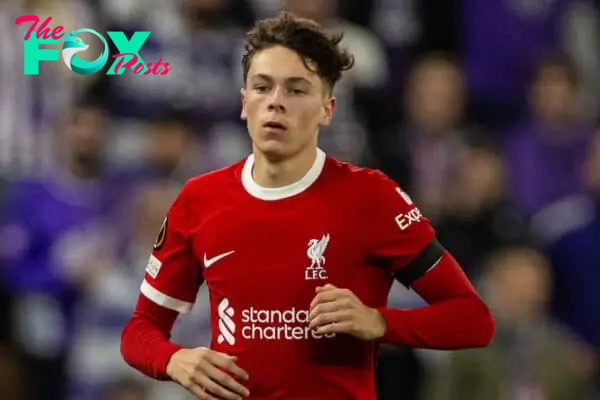 LIVERPOOL, ENGLAND - Thursday, October 26, 2023: Liverpool's Luke Chambers during the UEFA Europa League Group E matchday 3 game between Liverpool FC and Toulouse FC at Anfield. (Photo by David Rawcliffe/Propaganda)