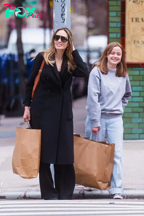 Angelina Jolie shopping with daughter Vivienne