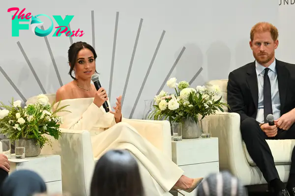 Meghan Markle and Prince Harry at The Archewell Foundation Parents Summit in 2023.