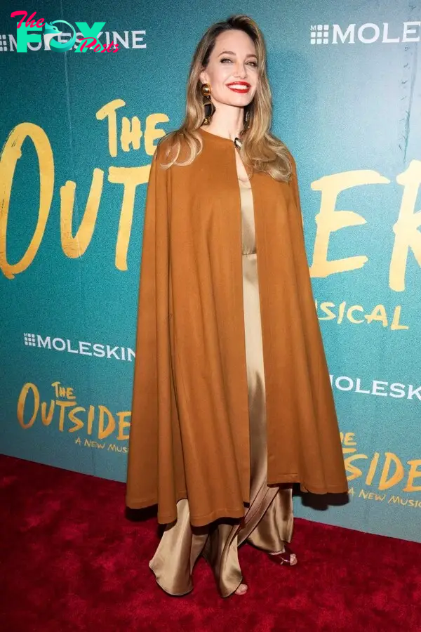 Angelina Jolie at the opening night of "The Outsiders"