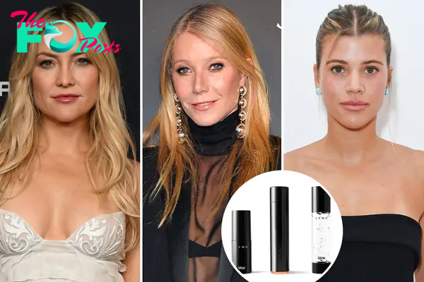 Kate Hudson, Gwyneth Paltrow and Sofia Richie with an inset of the Lyma laser