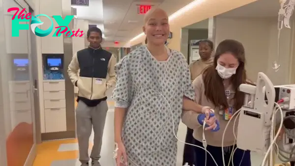 isabella strahan walking through the hospital