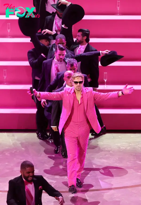 Ryan Gosling performing on stage 