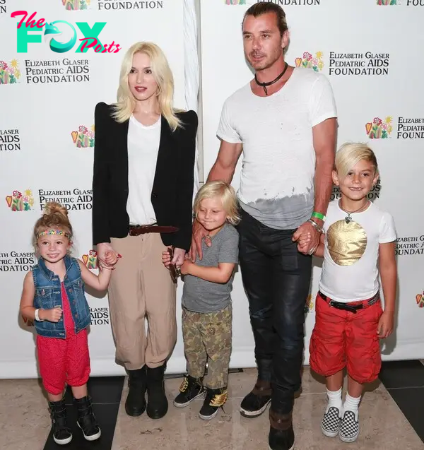 A photo of Gwen Stefani, Gavin Rossdale and kids