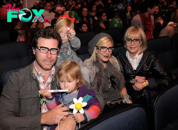 dean mcdermott, tori spelling, candy spelling and one of two of dean's children