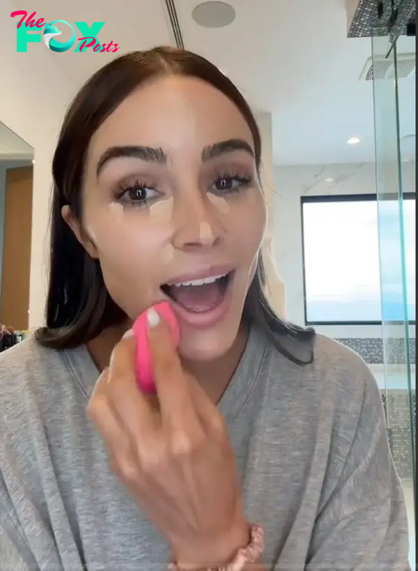 Olivia Culpo in a Get Ready With Me video on TikTok. 