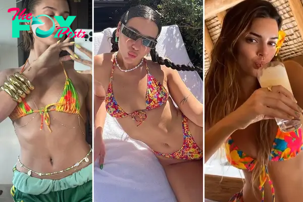 Hailey Bieber, Dua Lipa and Kendall Jenner in Heavy Manners bikinis