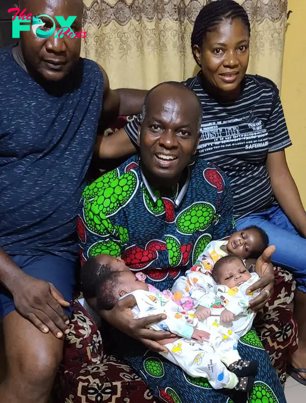 Nigerian woman gives birth to quadruplets after 16 years of marriage 