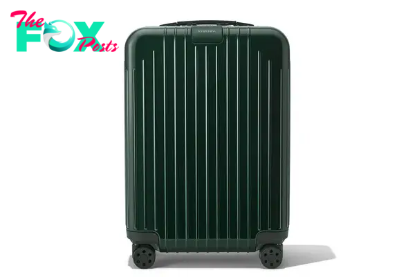 A green suitcase
