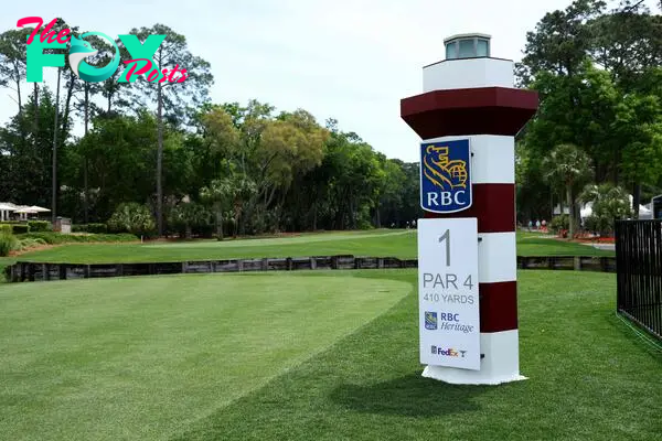 A general view of the first tee before the RBC Heritage at Harbour Town Golf Links on April 16, 2024, in Hilton Head Island, South Carolina.