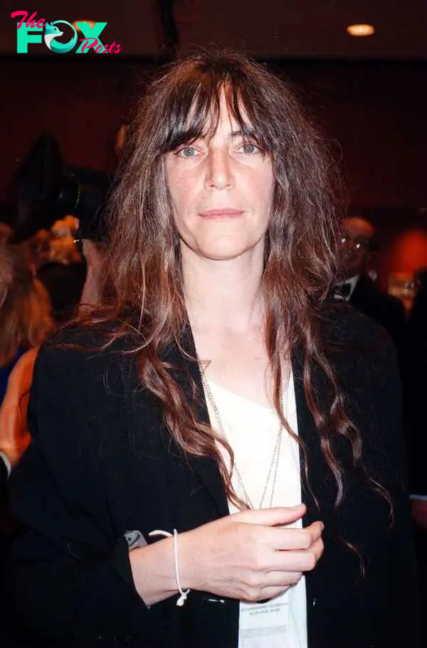 Patti Smith laughing in 1995.