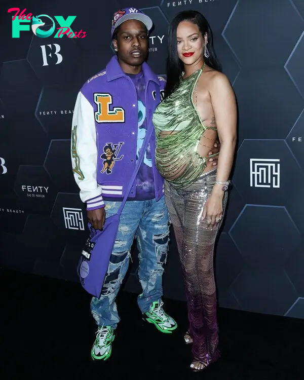ASAP Rocky and pregnant Rihanna