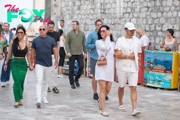 eff Bezos, Lauren Sanchez, Katy Perry, Orlando Bloom and Usher  took walk  along the Dubrovnik's main street Stradun, in Dubrovnik, Croatia.