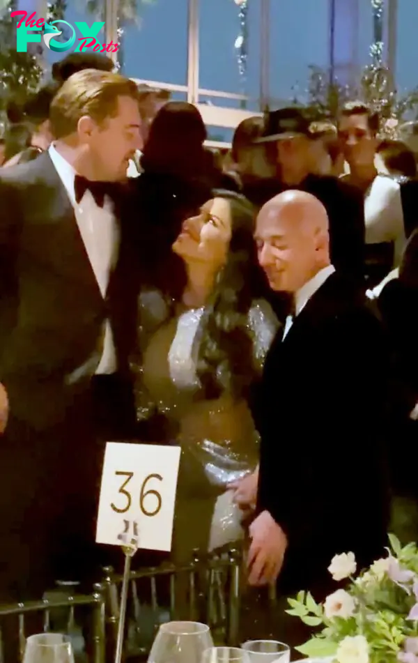 Jeff Bezos teases Leonardo DiCaprio after girlfriend Lauren Sanchez caught giving Leo eyes.