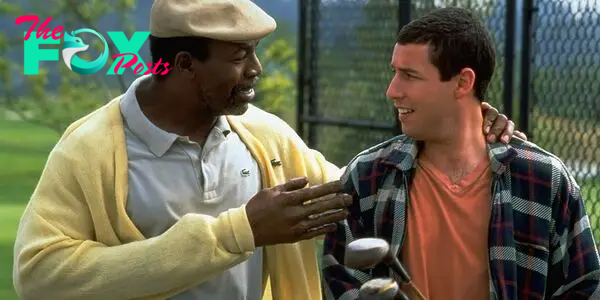 Adam Sandler and Carl Weathers in Happy Gilmore.