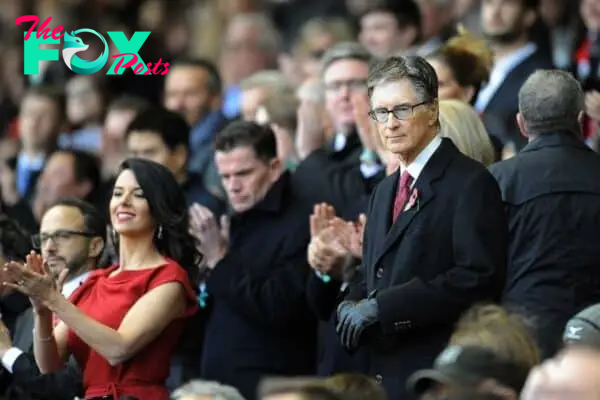 2GH9K8F Image #: 40485016 Oct. 25, 2015 - Liverpool, United Kingdom - Liverpool owner John W Henry with his wife Linda Pizzuti.- Barclays Premier League - Liverpool vs Southampton - Anfield Stadium - Liverpool - England - 25th October 2015.