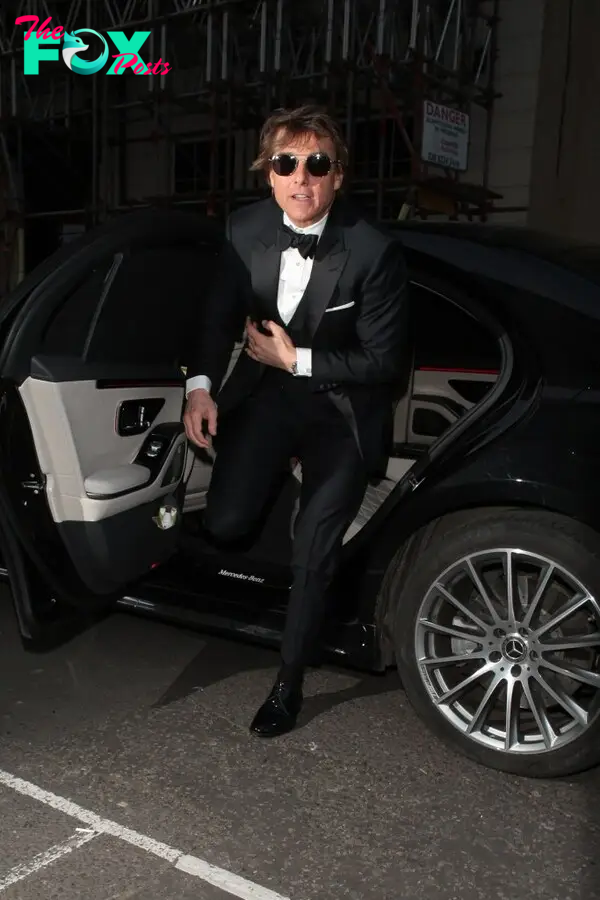 Tom Cruise at Victoria Beckham's 50th birthday party. 