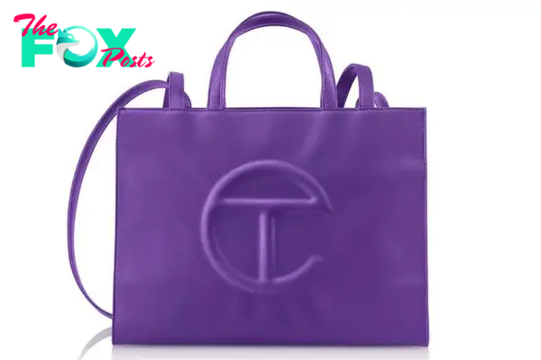 A purple Telfar bag