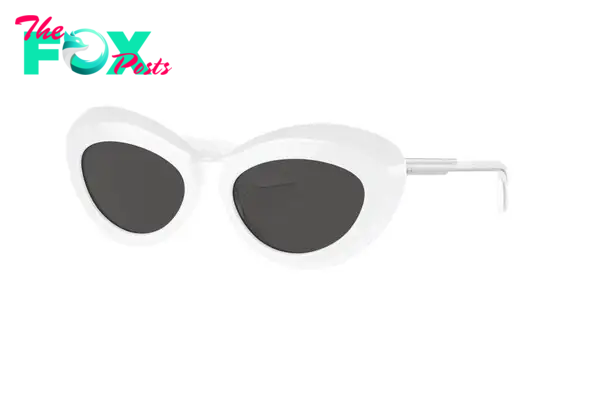 Chunky white sunglasses