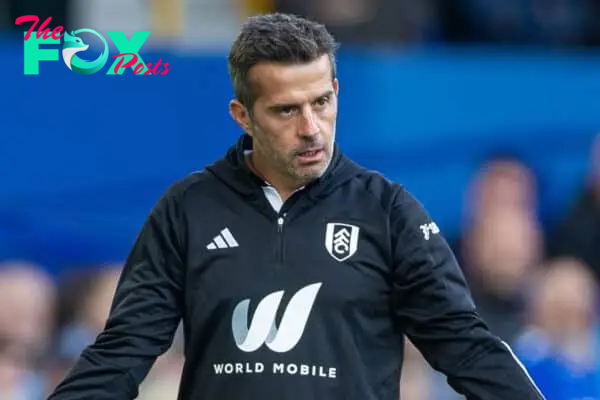 LIVERPOOL, ENGLAND - Saturday, August 12, 2023: Fulham's manager Marco Silva during the FA Premier League match between Everton FC and Fulham FC at Goodison Park. Fulham won 1-0. (Pic by David Rawcliffe/Propaganda)