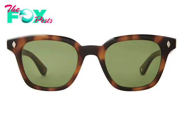 Garret Leight sunglasses with green lenses