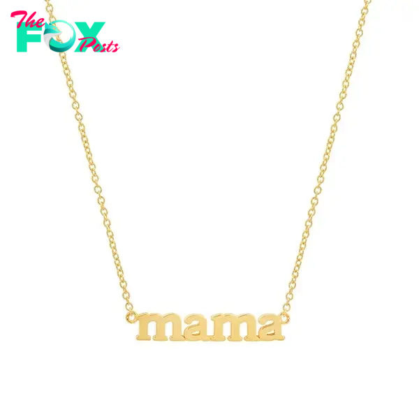 A gold Jennifer Meyer mama necklace