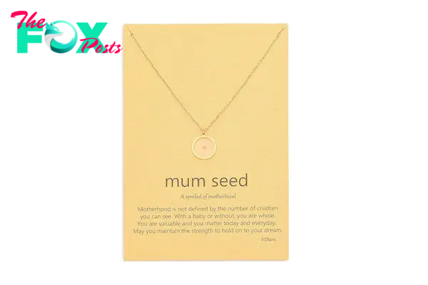 A "Mum Seed" necklace