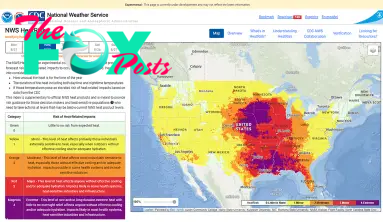 The National Weather Service's experimental HeatRisk tool website for the contiguous U.S., combines NWS forecasts with CDC heath-heat data to identify potentially dangerous heat.