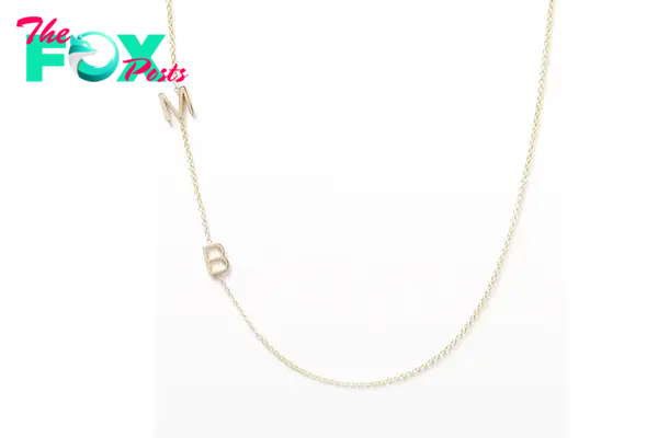 A "MB" initial necklace