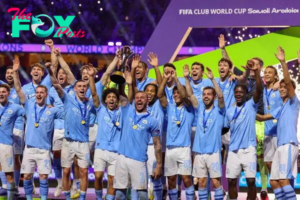Manchester City celebrate Club World Cup win
