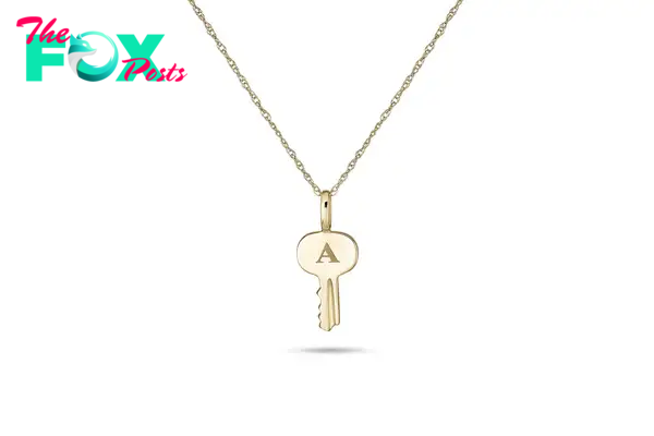 An "A" key necklace