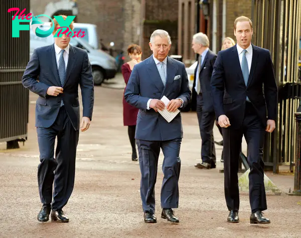 King Charles III, Prince Harry and Prince William.