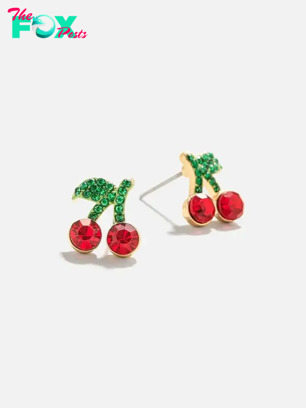 Tiny cherry earrings