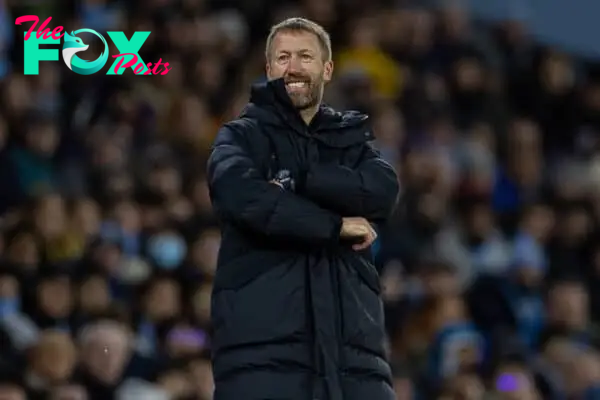 MANCHESTER, ENGLAND - Sunday, January 8, 2023: Chelsea's manager Graham Potter during the FA Cup 3rd Round match between Manchester City FC and Chelsea FC at the City of Manchester Stadium. (Pic by David Rawcliffe/Propaganda)