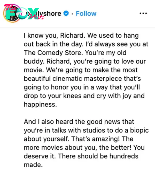 Pauly Shore's Instagram screenshot