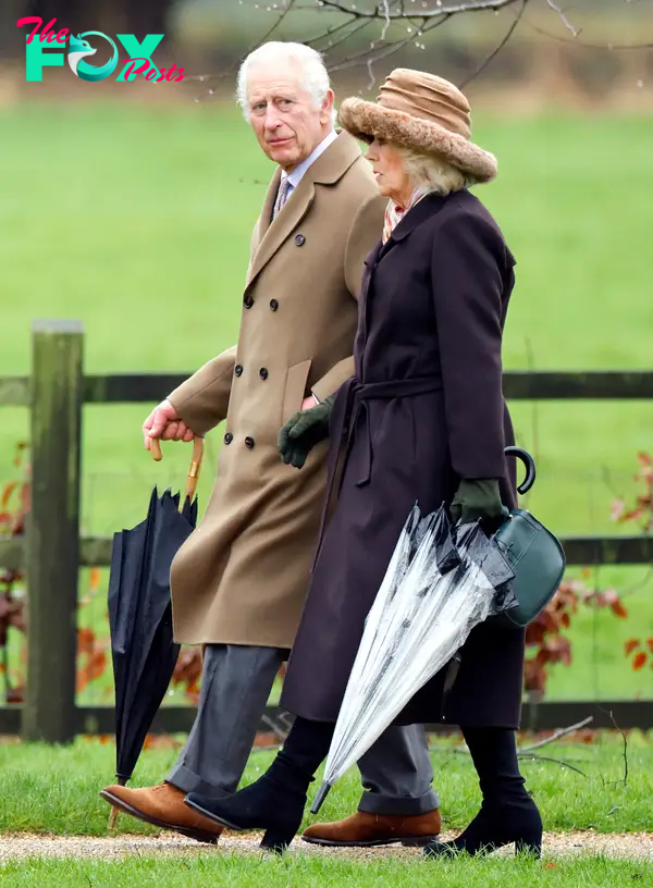 King Charles and Queen Camilla standing