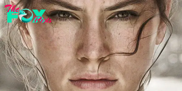 Daisy Ridley close-up as Rey in Star Wars