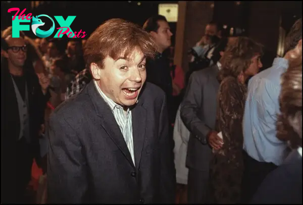 Mike Myers making a funny face in 1993.