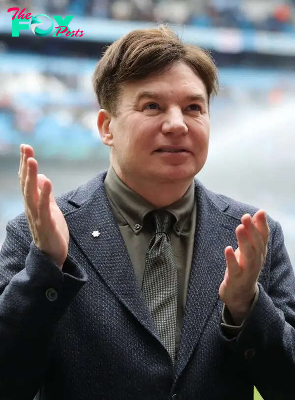 Mike Myers in his last 2023 appearance in April.
