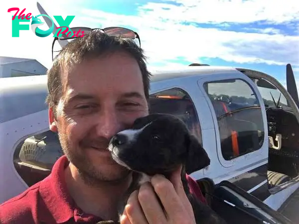 Pilot with puppy
