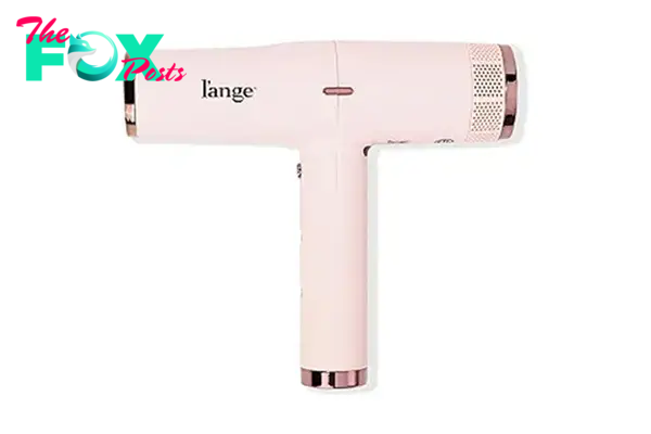 A pink hair dryer