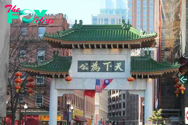 Entrance gate to Chinatown in Boston