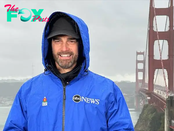 Rob Marciano in a strom.