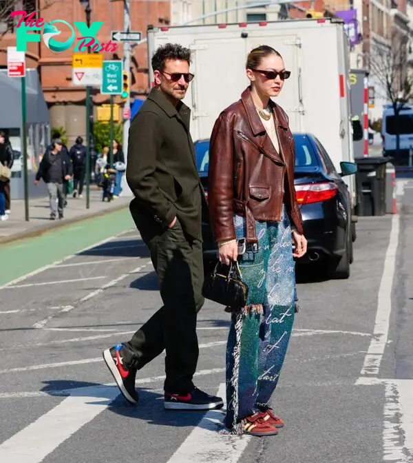 Gigi Hadid and Bradley Cooper in New York City. 