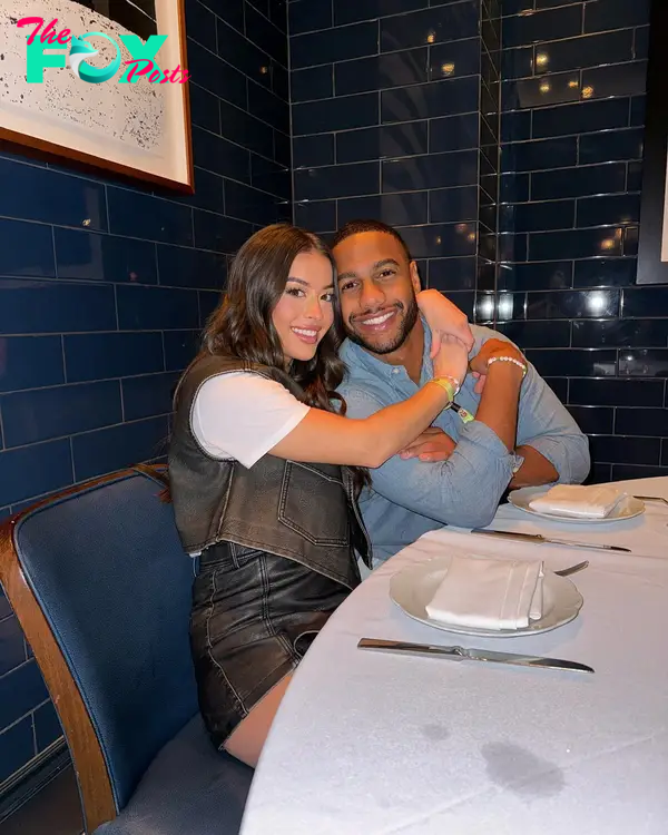 Natalie Cortes and Amir Lancaster out to eat.